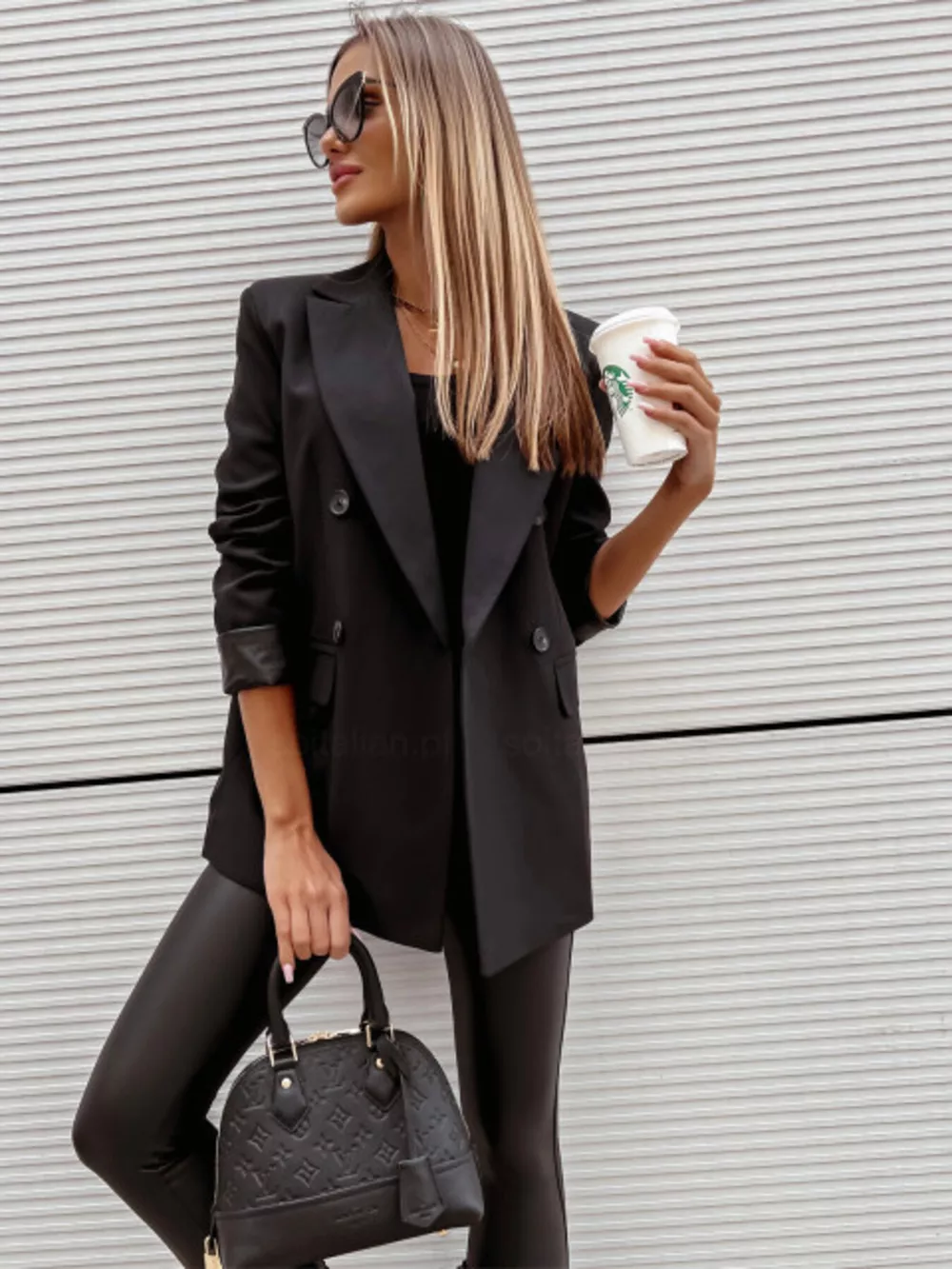 Lapel Collar Long Sleeve Blazer, image 20