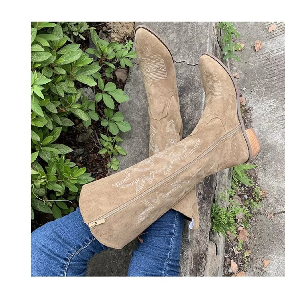 Point Toe Block Heels Boots, image 15