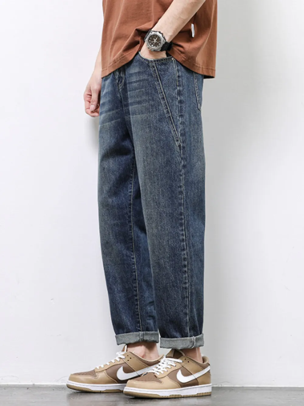 Men's Wide Leg Jeans, image 2