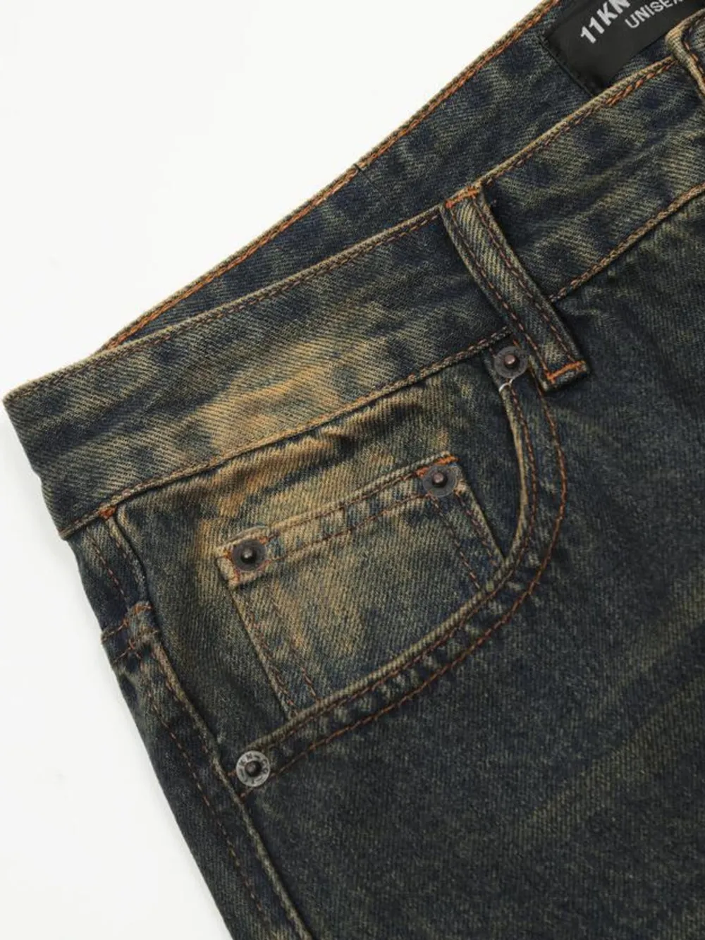 Men's Washed Flare Jeans, image 8