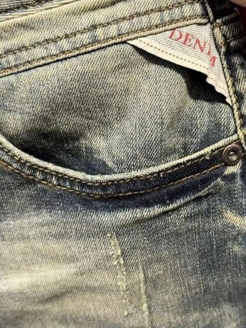 Men's Washed Denim Shorts, image 4