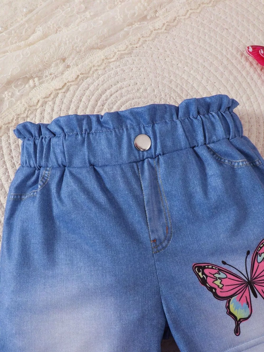 Children's Ruffled Butterfly Tee and Shorts Set, image 3