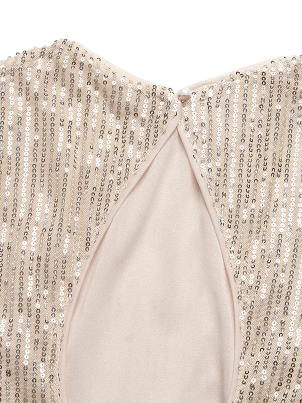 Sequin Cutout Back Long Sleeve Blouse, image 9