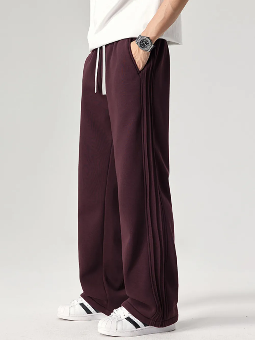 Men's Plus Size Casual Loose Fit Pants, image 2