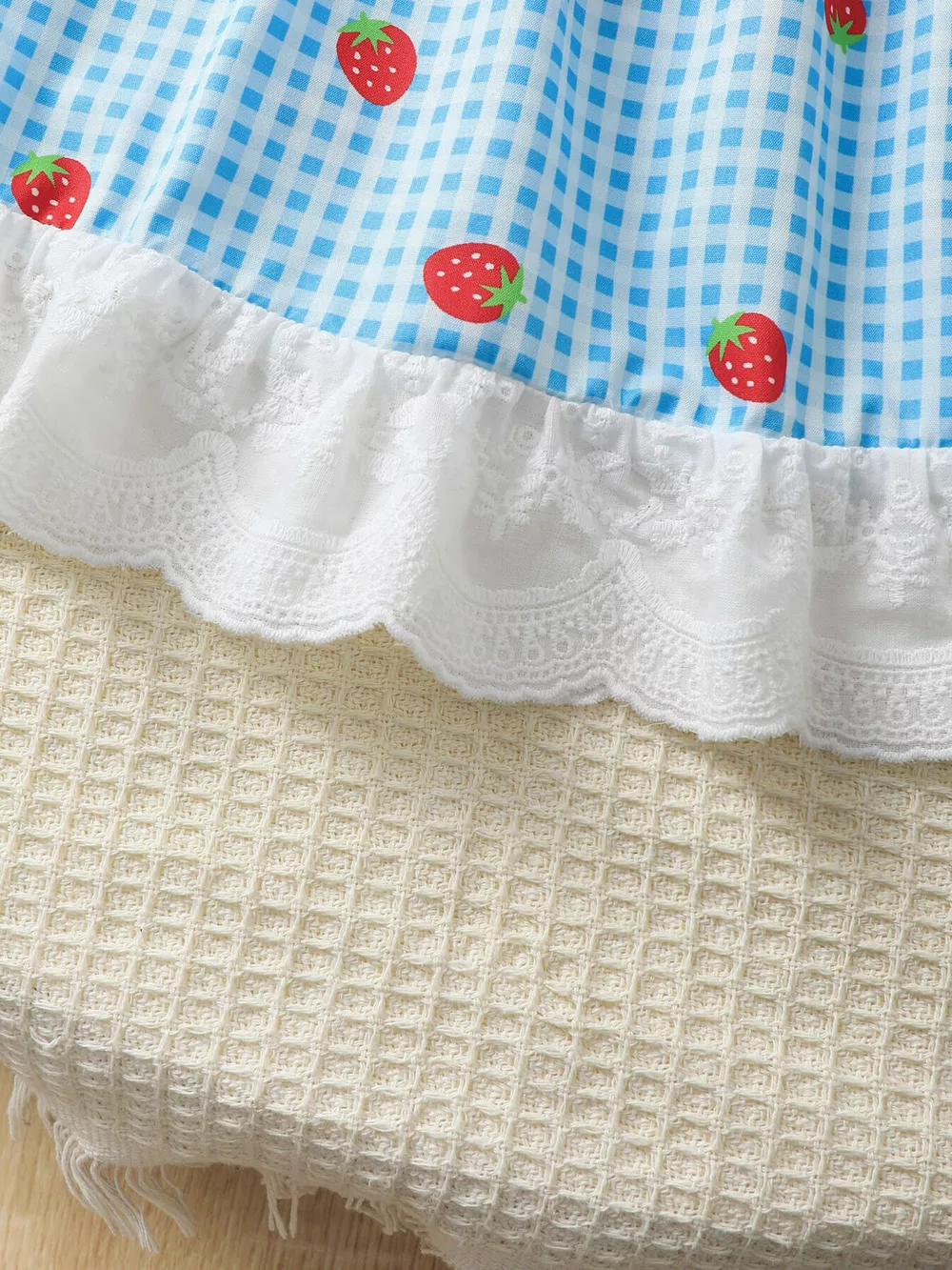 Children's Strawberry Gingham Dress with Matching Purse & Hat Set, image 4