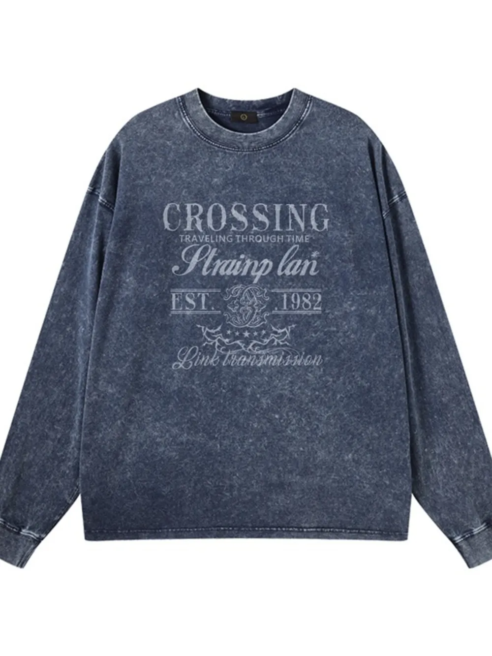 Men's Graphic Round Neck Long Sleeve T-Shirt, image 5
