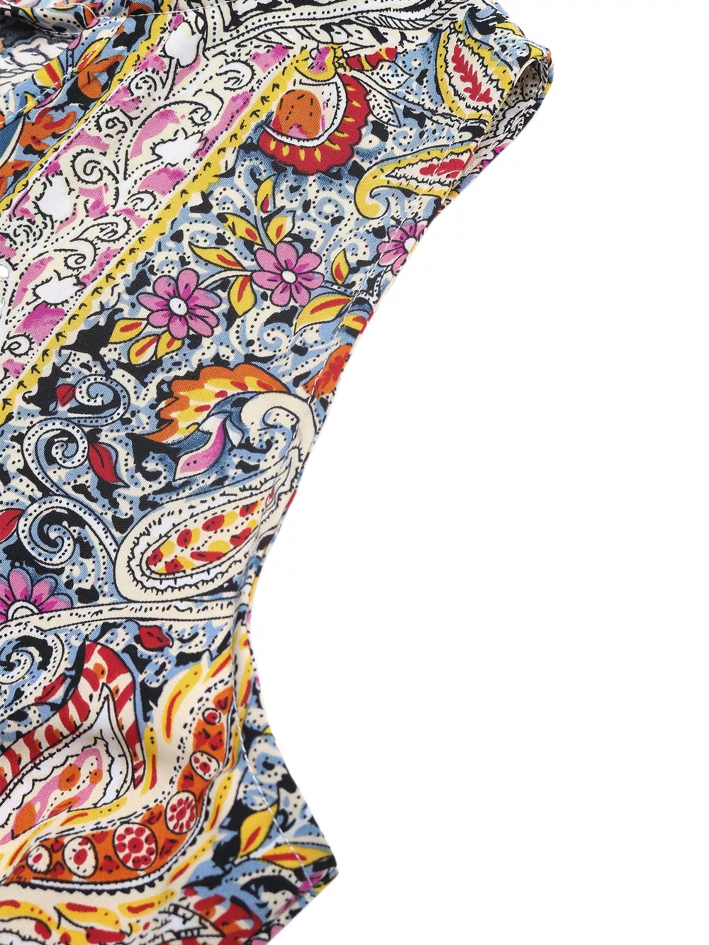Paisley Print Tie Neck Sleeveless Midi Dress, image 9