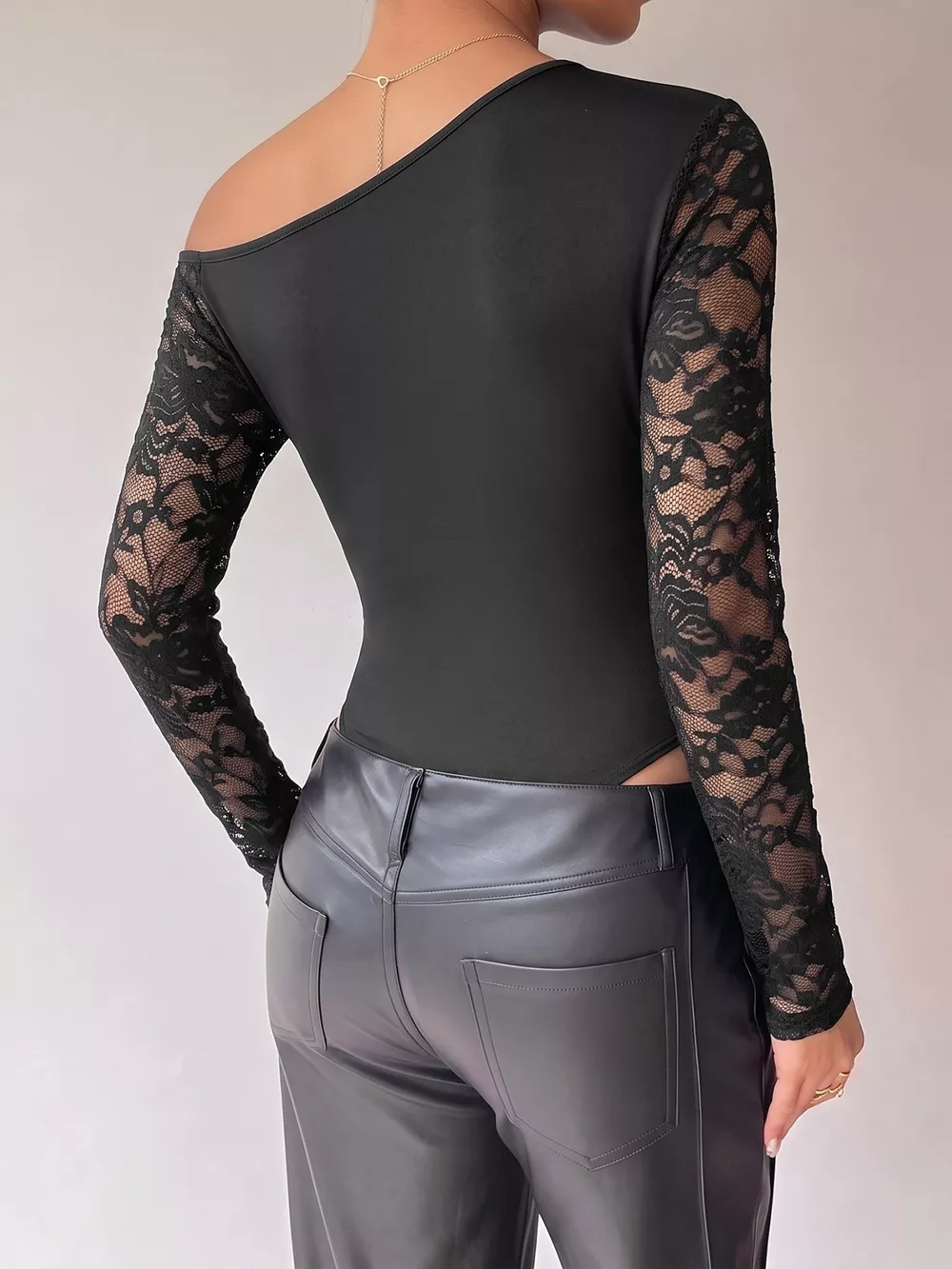 Lace Sleeve Slim-Fit Bodysuit, image 6