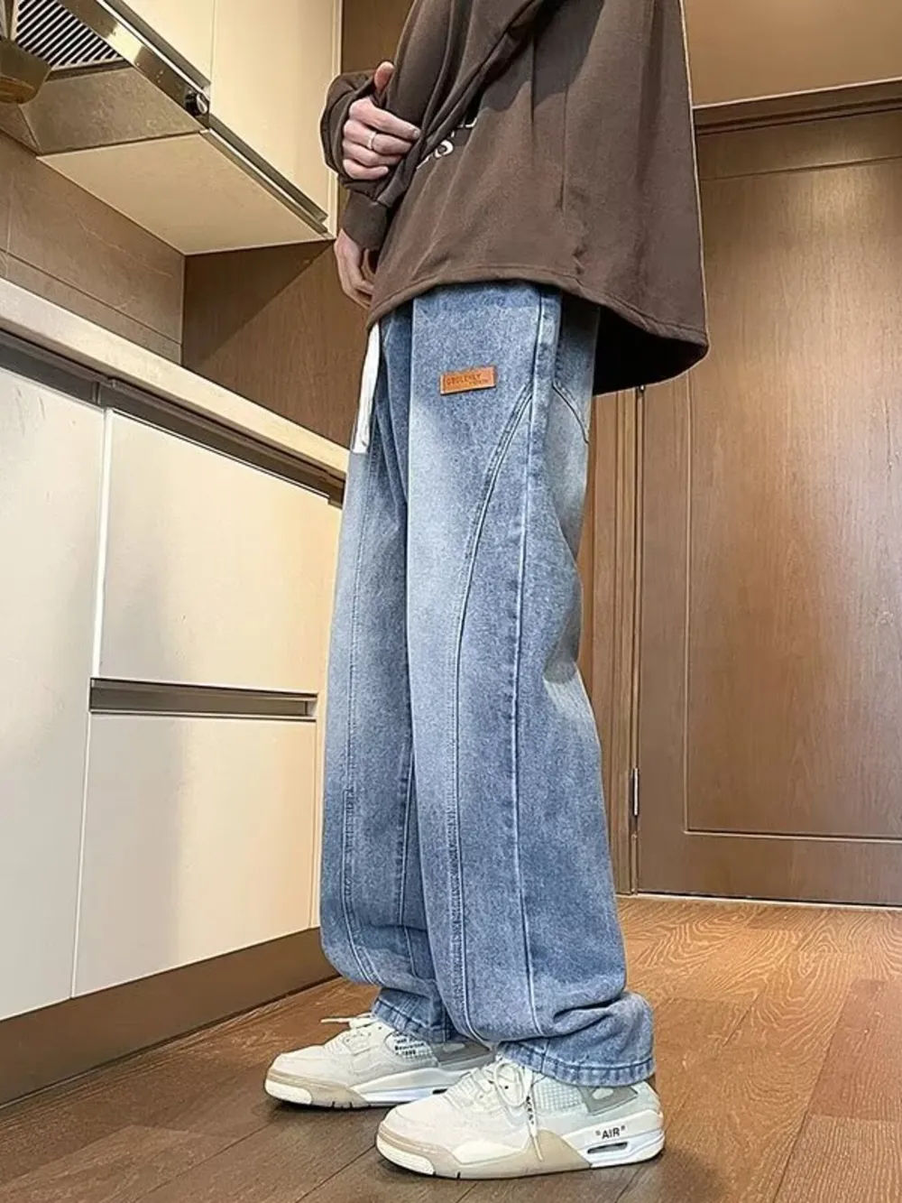 Men's Plus Size Vintage Wash Straight-Leg Jeans, image 7