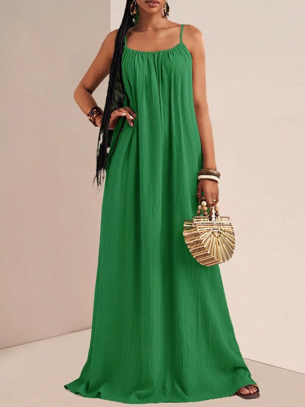 Spaghetti Strap Flowy Maxi Dress, image 22