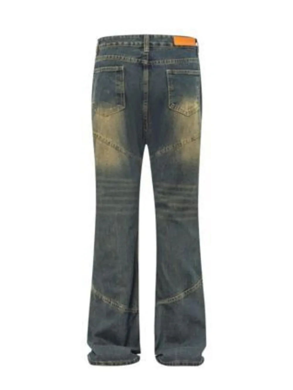 Men's Full Size Vintage Wash Bootcut Denim Jeans Plus Size, image 5