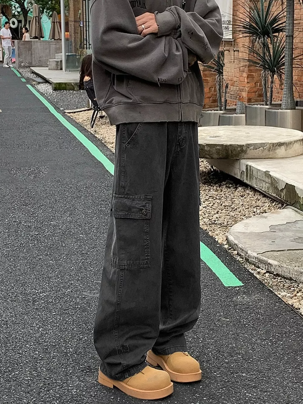 Men's Full Size Loose Fit Cargo Pants Plus Size, image 4