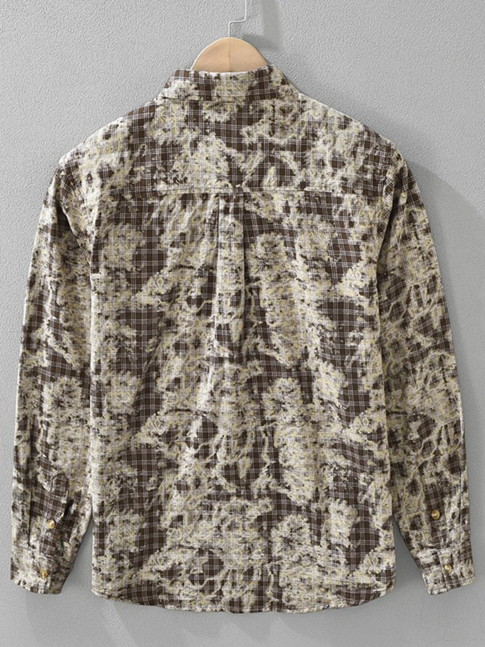 Men's Plus Size Button Up Long Sleeve Printed Shirt, image 3