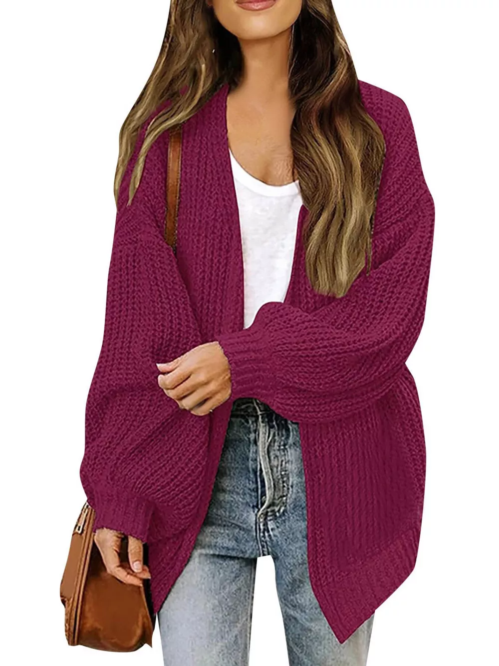 Open-Front Chunky Knit Cardigan, image 25