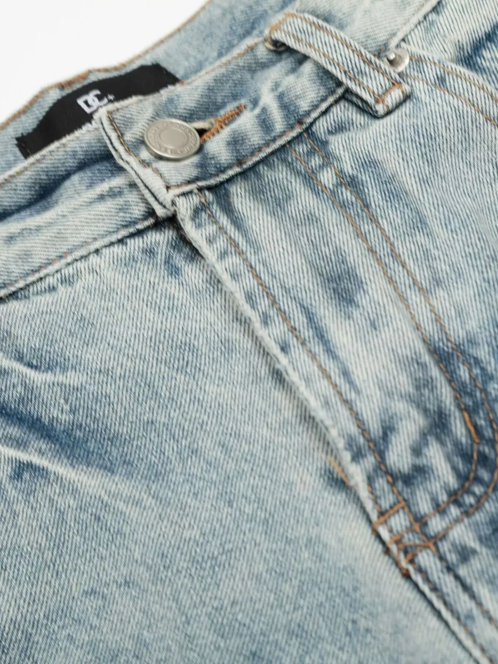 Men's Washed Distressed Curved Jeans, image 2