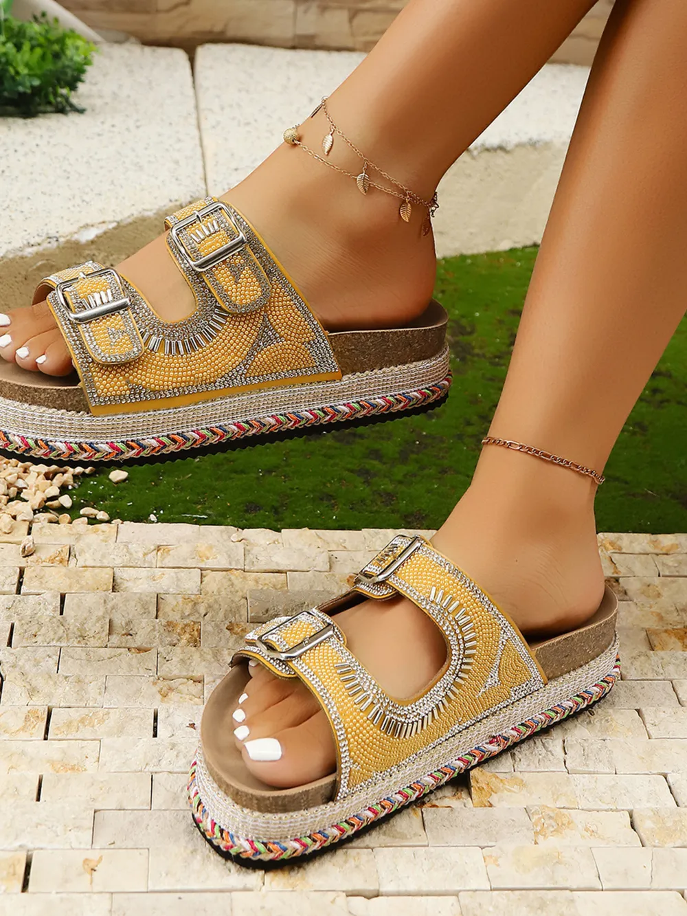 Double Buckle Platform Sandals, image 12