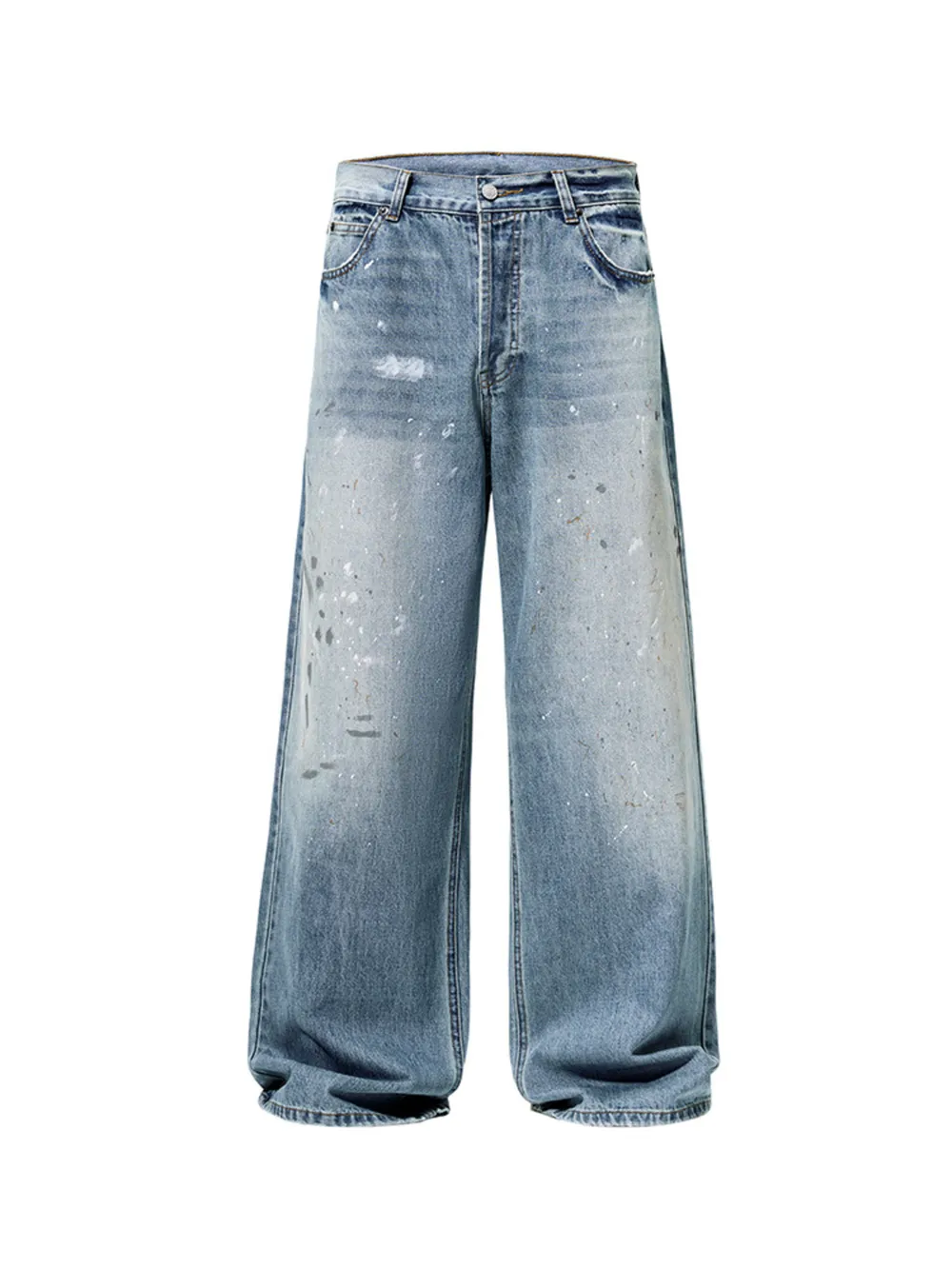 Men's Vintage Washed Wide Leg Jeans, image 5