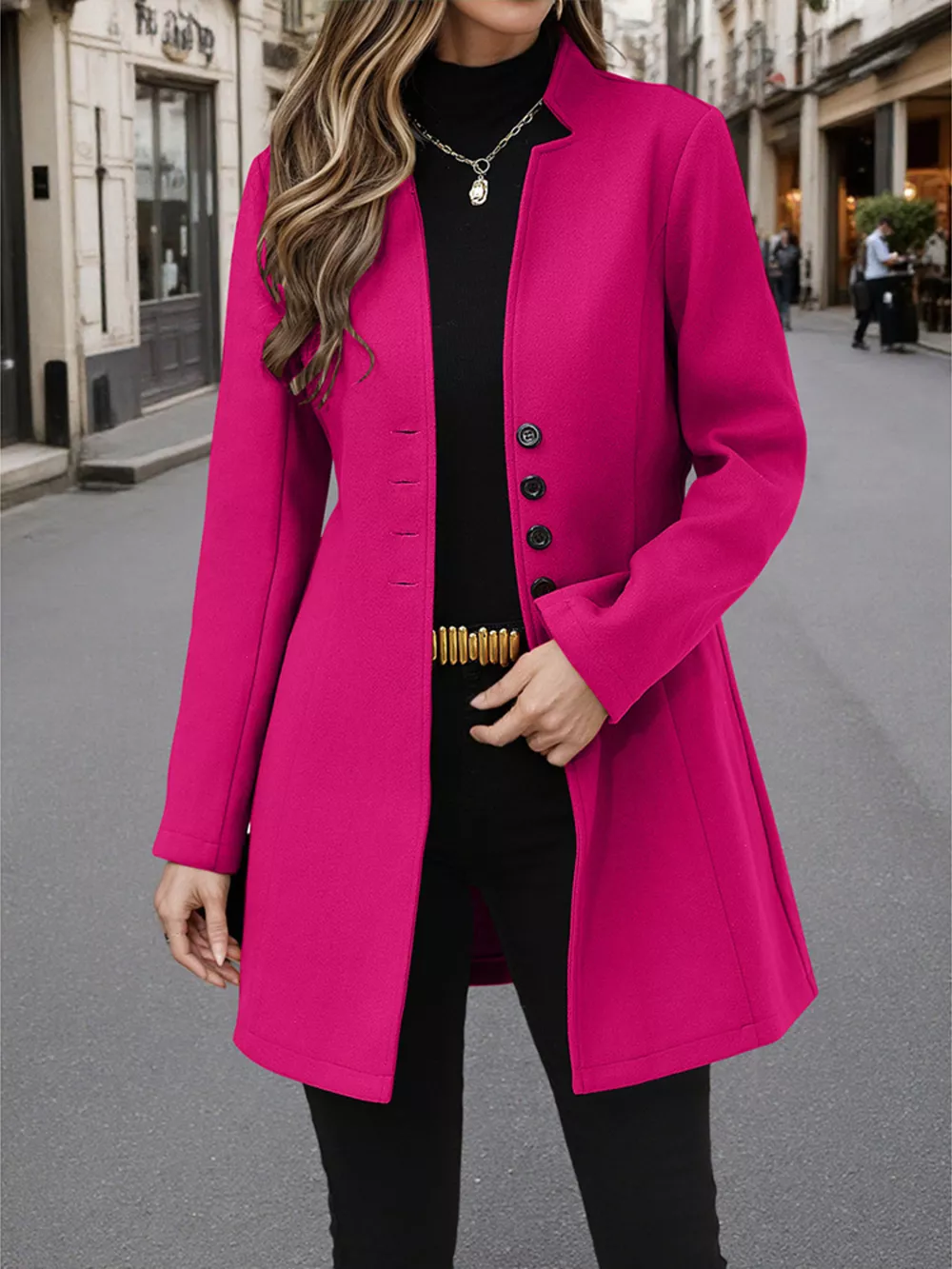 Button Up Long Sleeve Coat, image 25