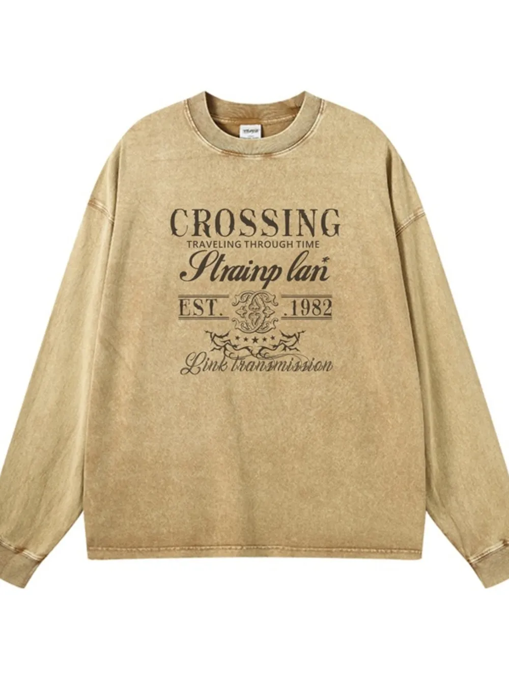 Men's Graphic Round Neck Long Sleeve T-Shirt, image 8