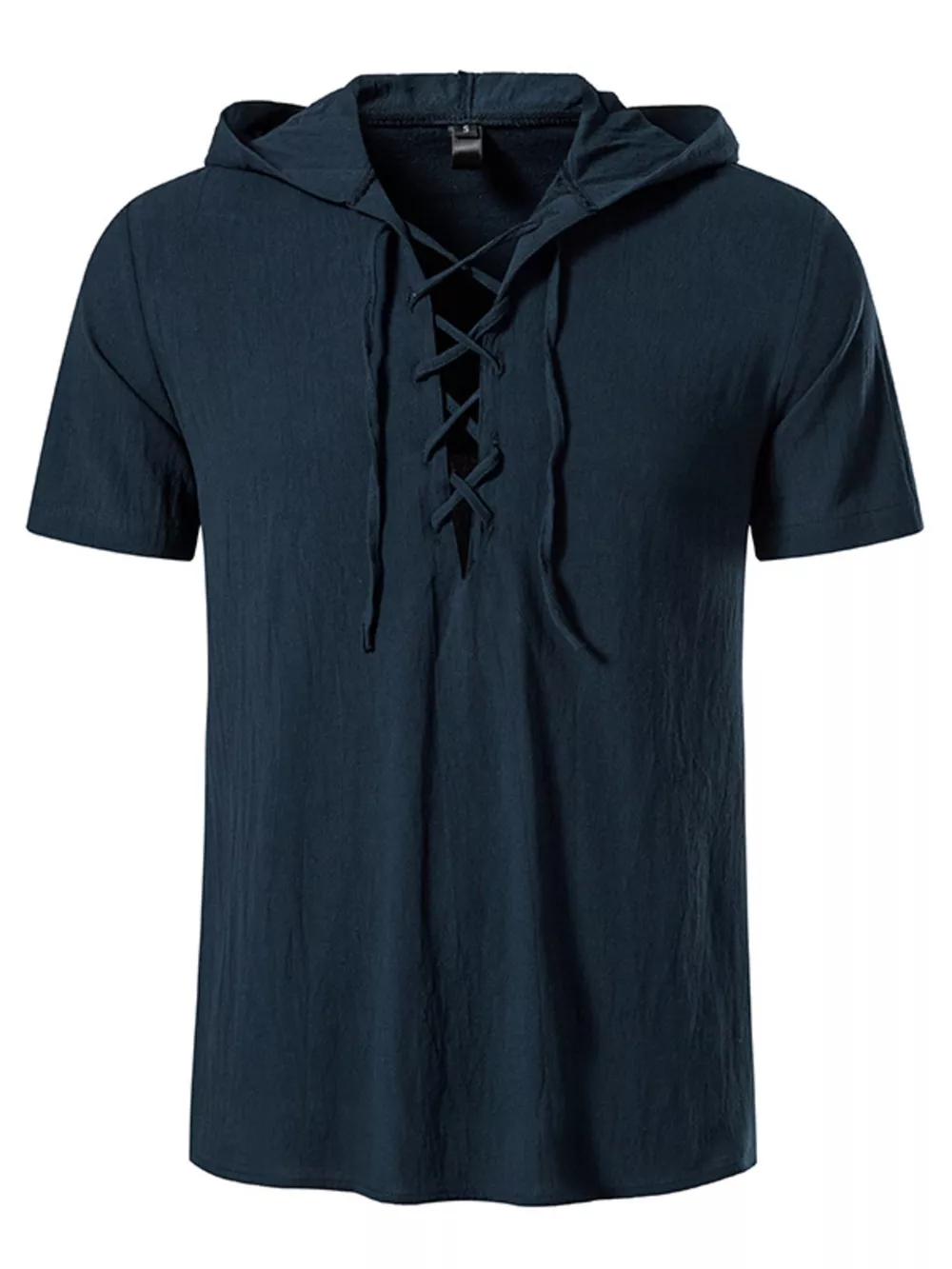 Men's Casual Lace-Up Hooded Top, image 5
