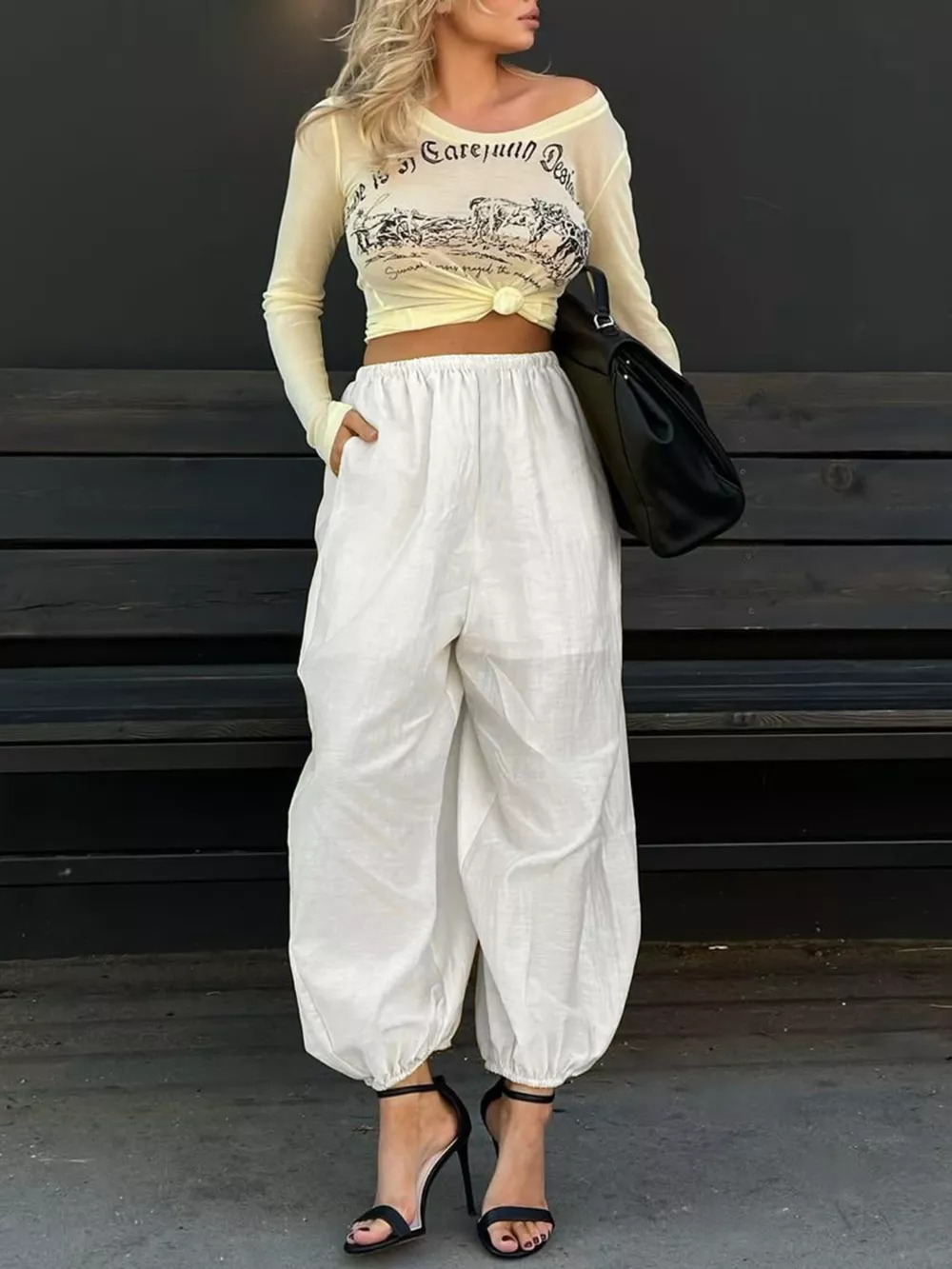 Elastic Waist Pants, image 2