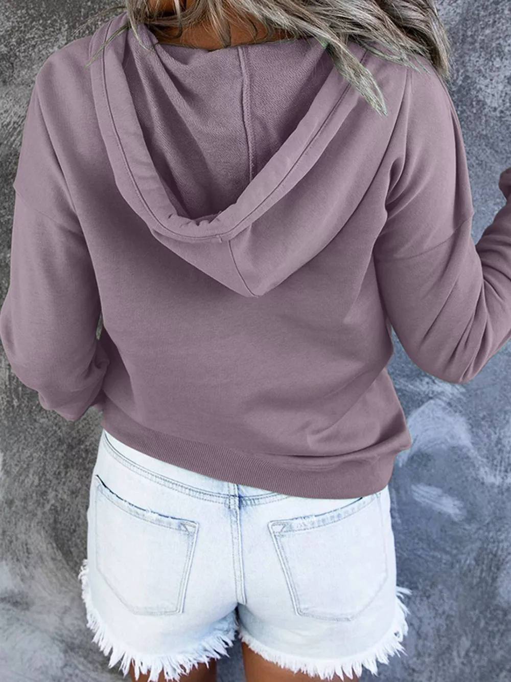 Full Size Kangaroo Pocket Drawstring Long Sleeve Hoodie Plus Size, image 4