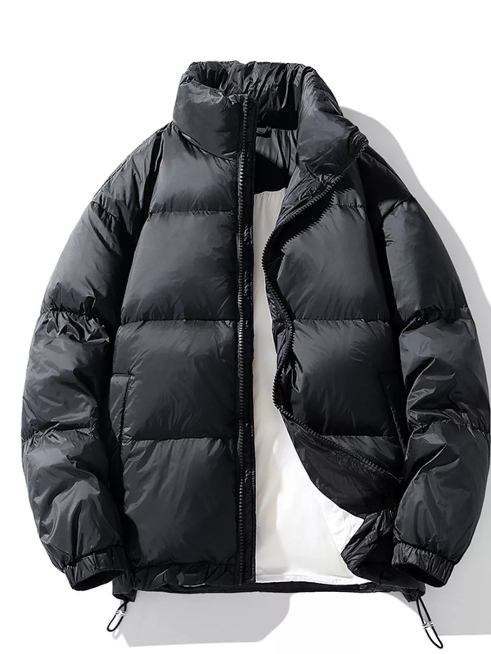 Men's Plus Size Zip Up Winter Puffer Jacket, image 7