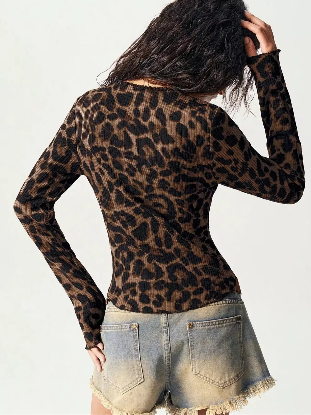 Leopard Button-Up T-Shirt, image 7