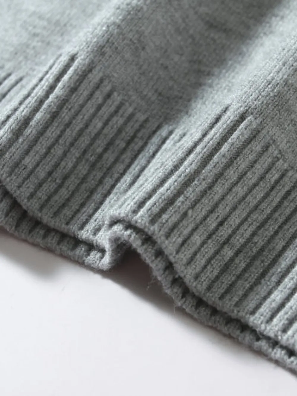 Men's Plus Size Ribbed Hem Long Sleeve Sweater, image 9