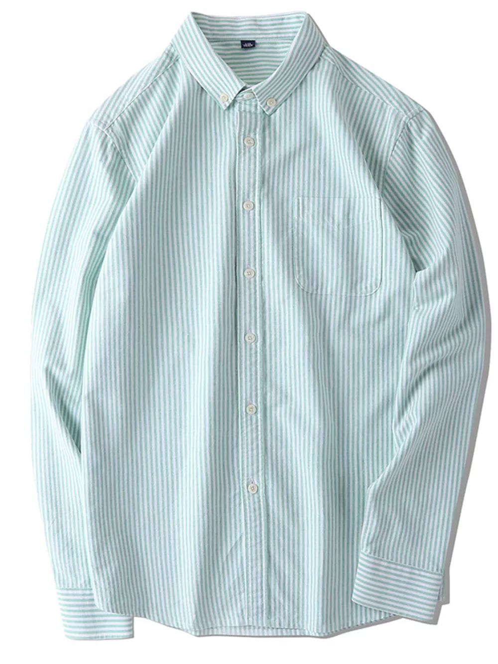 Men's Full Size Striped Button-Down Shirt Plus Size