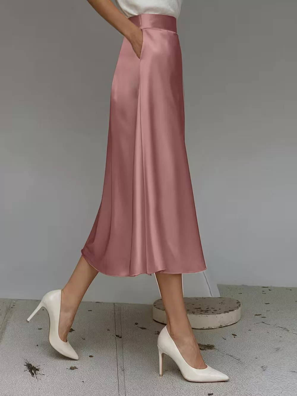 Satin Midi Skirt, image 22