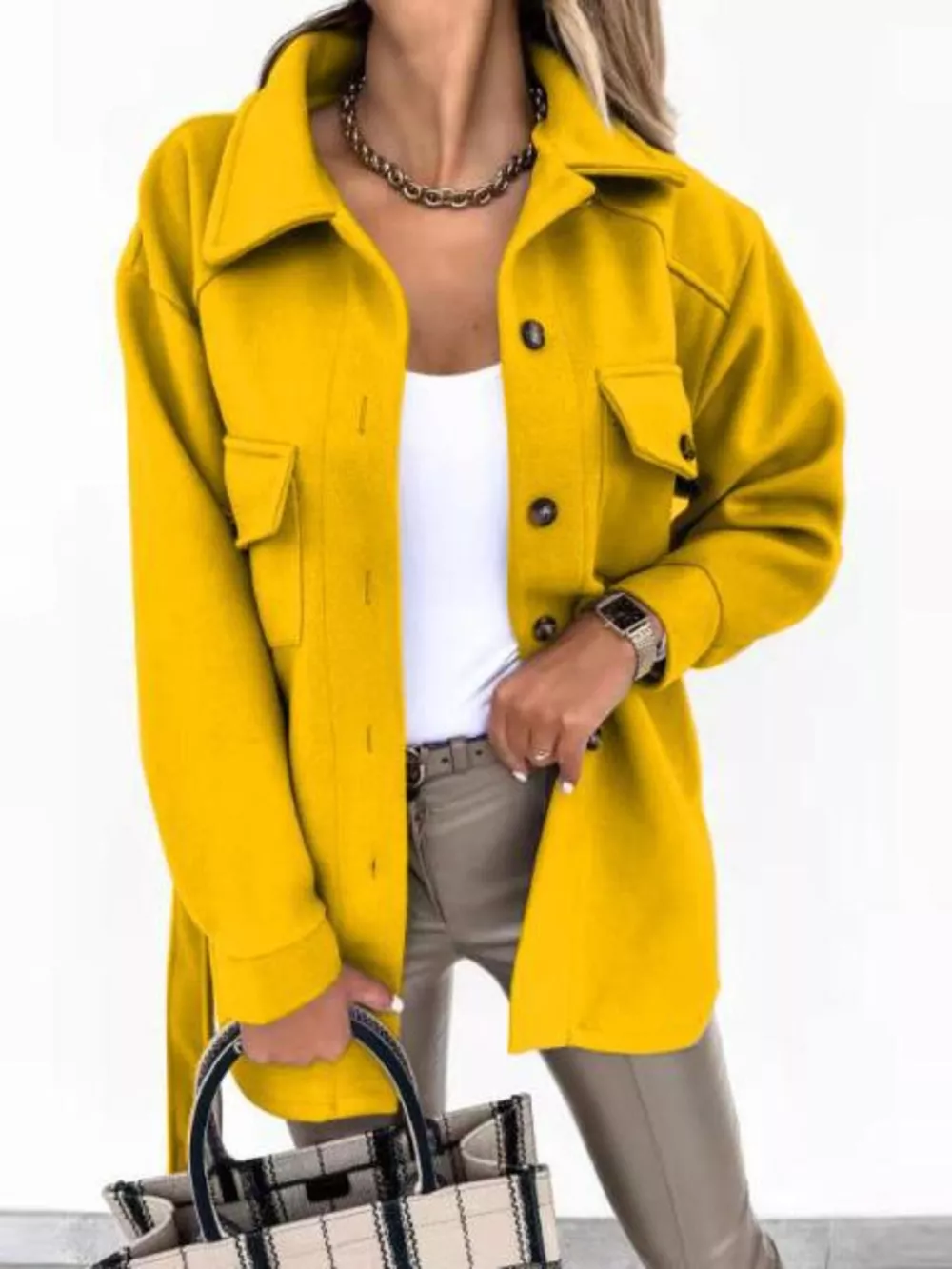 Button-Down Tie Waist Coat, image 9