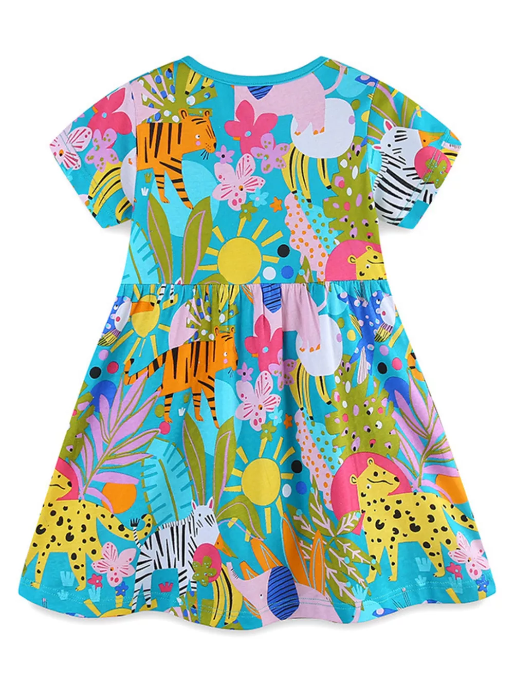 Children's Printed Round Neck Casual Dress, image 4