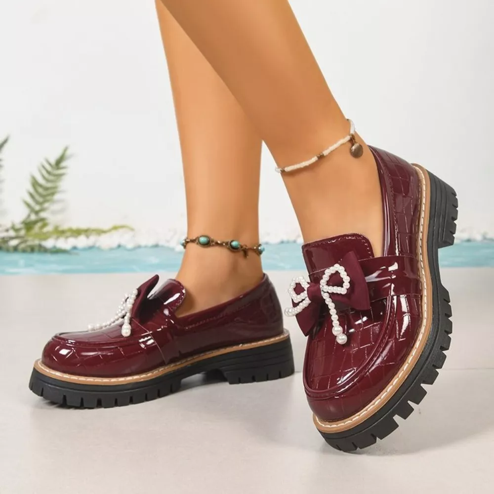 Round Toe Platform Loaferss, image 13