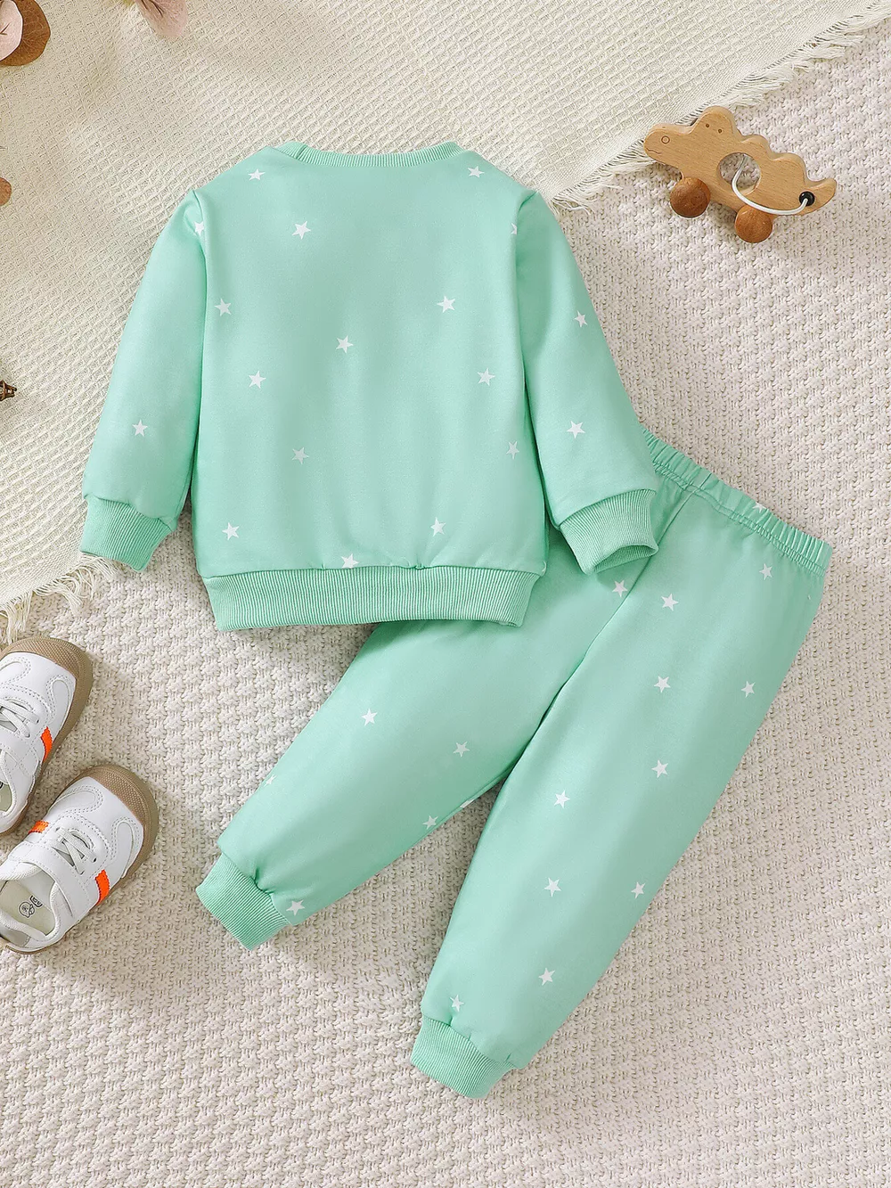 Children's Star Print Long Sleeve Sweatshirt and Jogger Set, image 5