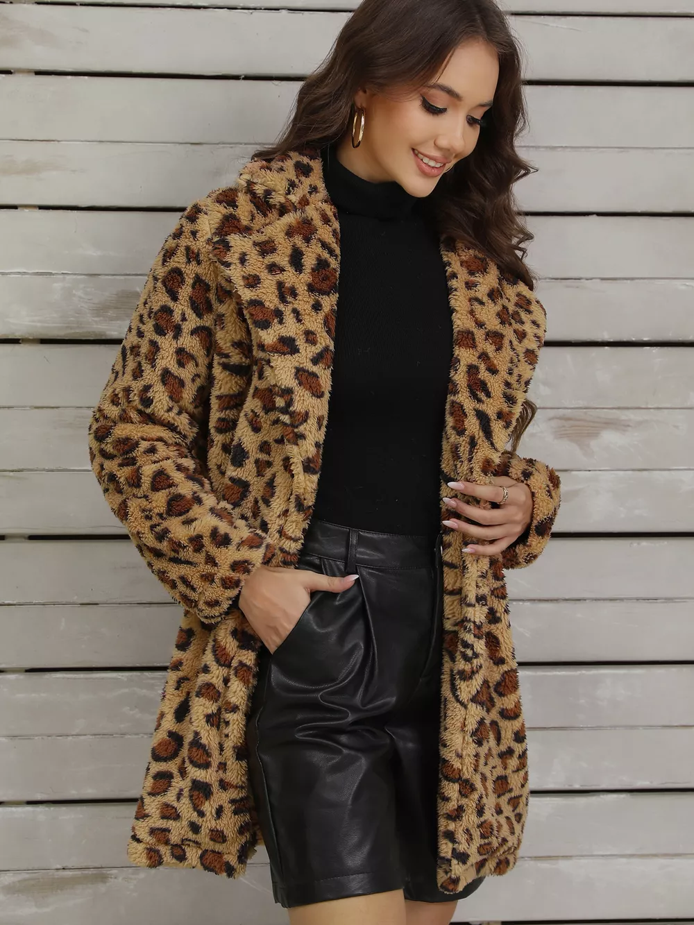 Leopard Fuzzy Teddy Coat, image 4
