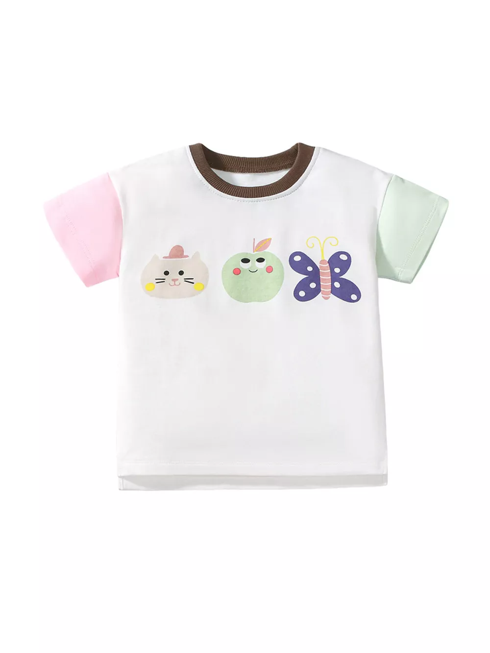 Children's Cartoon Graphic Color Block T-Shirt, image 4