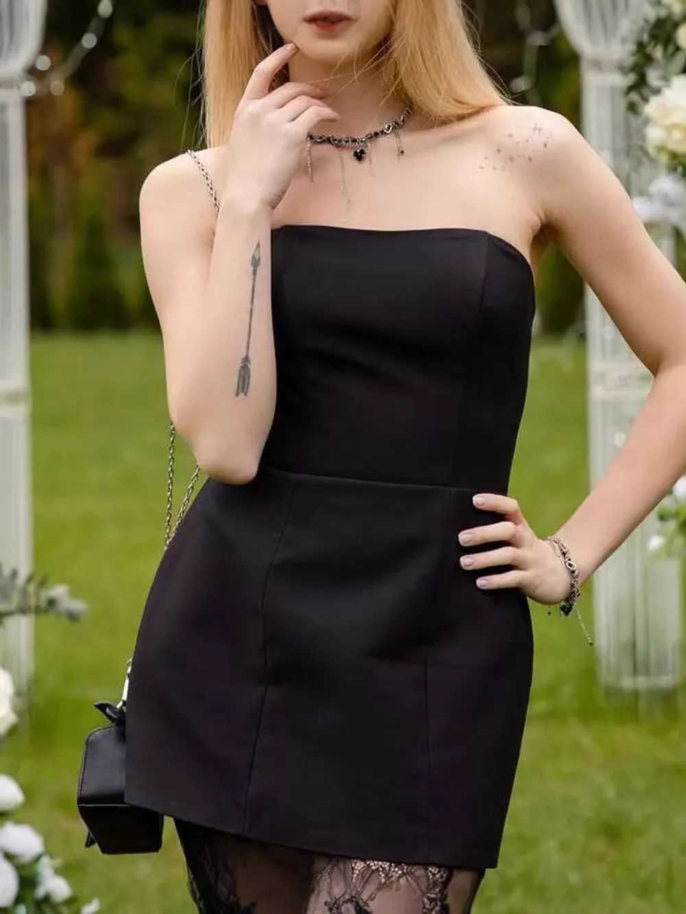 Tube Top and Lace Skirt Set, image 2