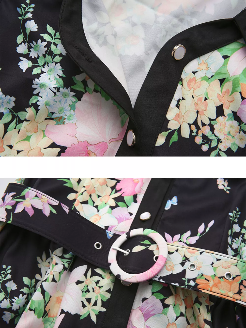 Floral Print Ruffle Sleeve Midi Dress, image 10