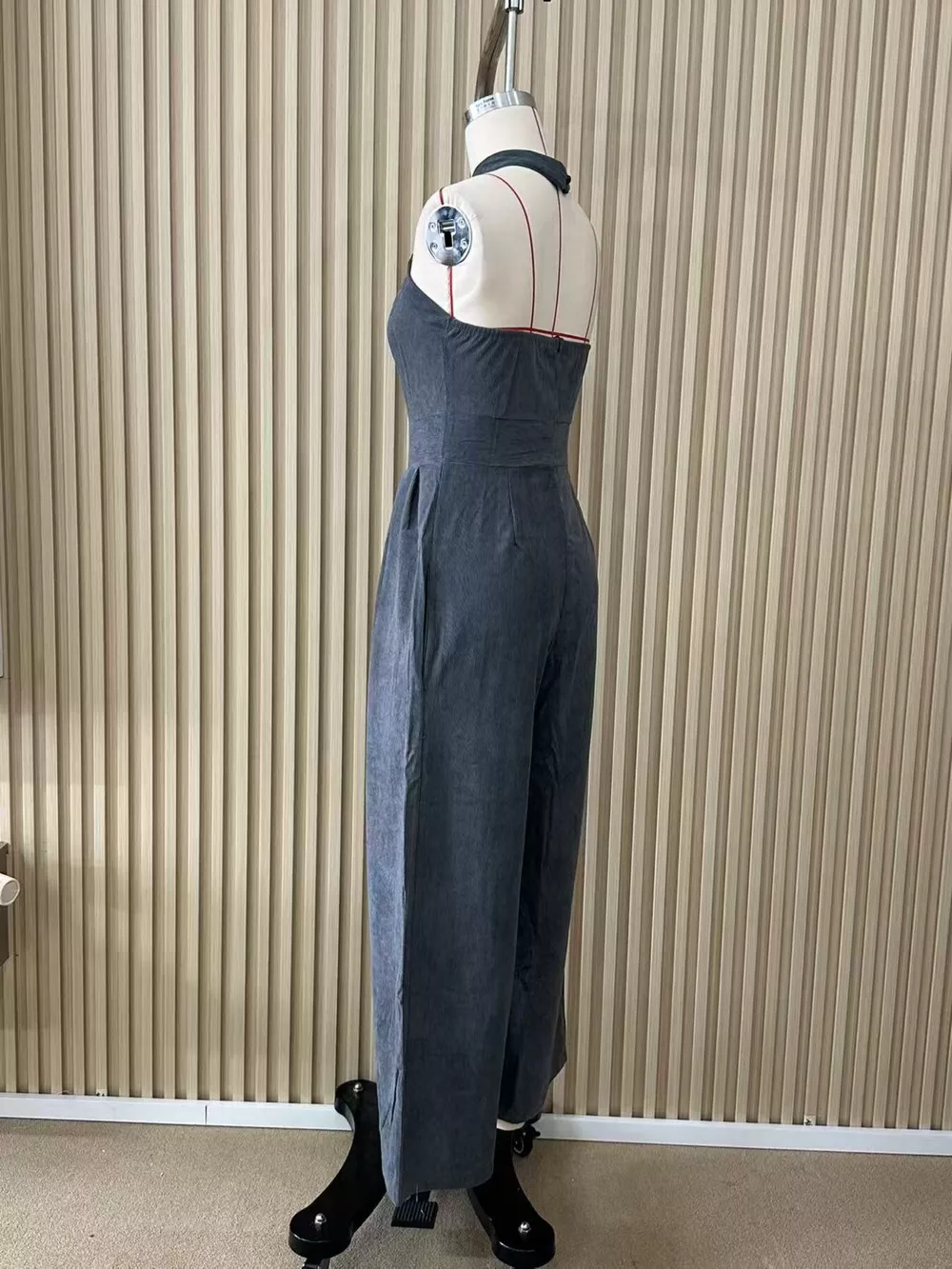 Full Size Halter Neck Wide-Leg Jumpsuit Plus Size, image 8