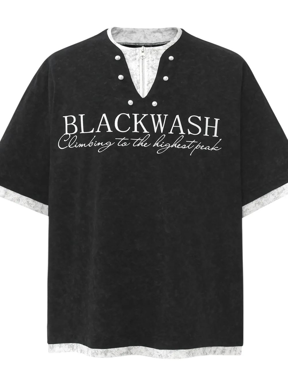 Men's Letter Graphic Round Neck Short Sleeve Contrast Trim T-Shirt