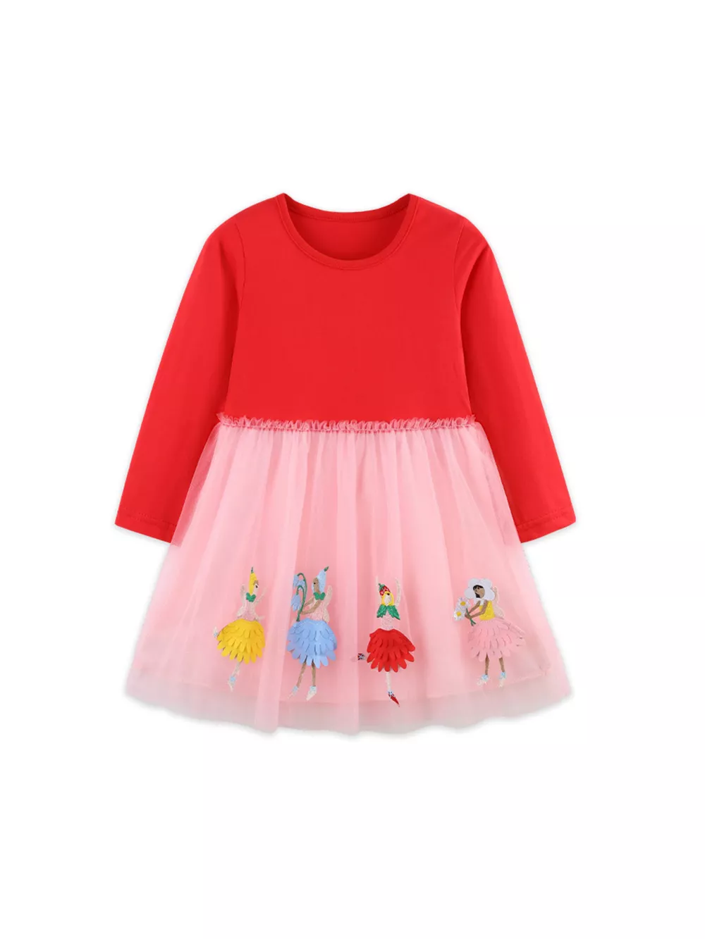Children's Ballerina Applique Tulle Dress, image 5