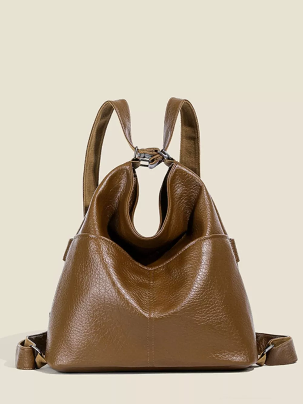 Leather Convertible Shoulder Bag, image 7