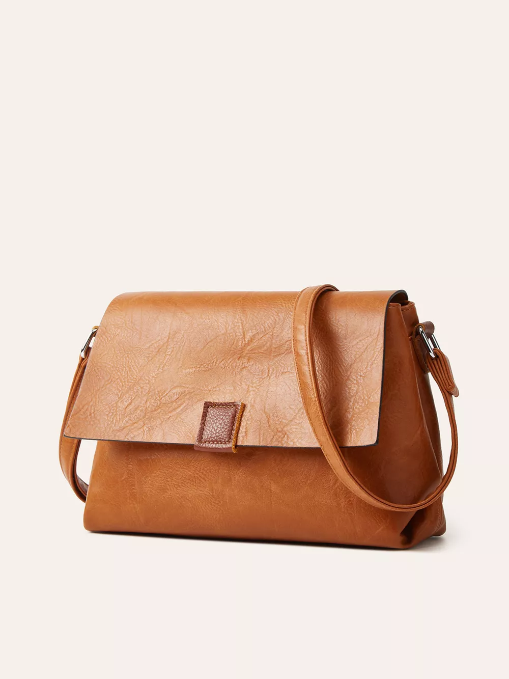 Vintage PU Leather Flap Crossbody Bag, image 8