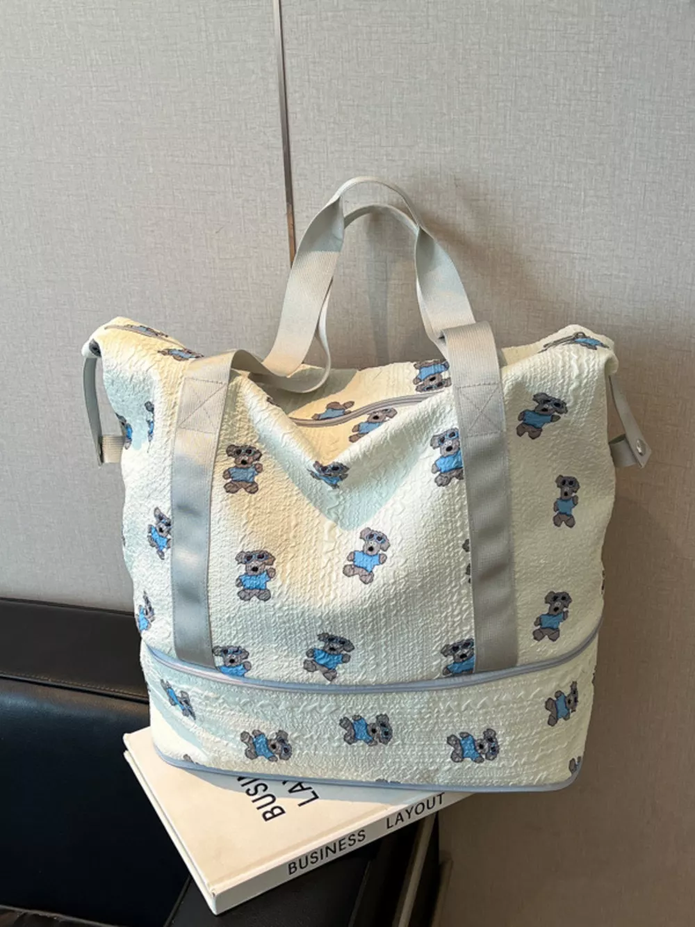 Teddy Bear Print Travel Bag, image 4