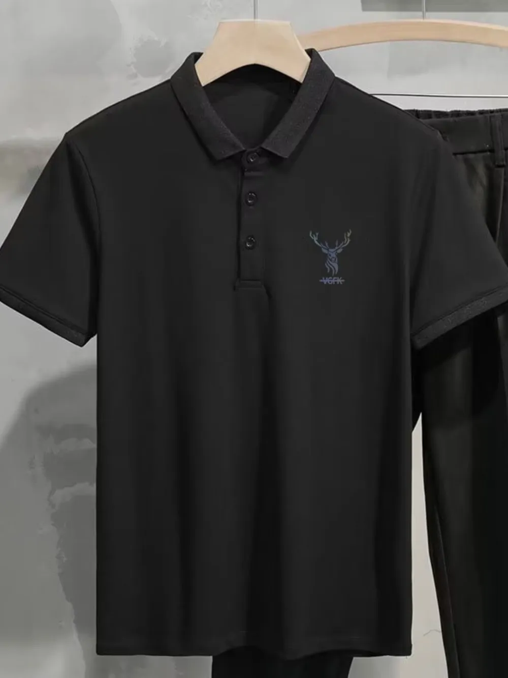 Men's Plus Size Short Sleeve Breathable Polo, image 3