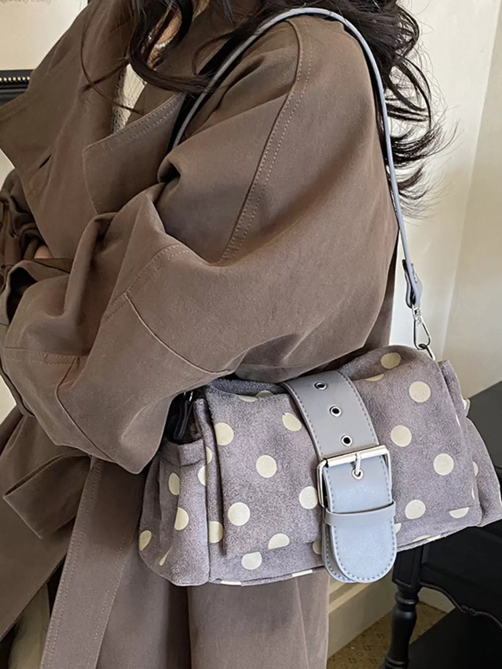 Vintage Polka Dot Shoulder Bag, image 12