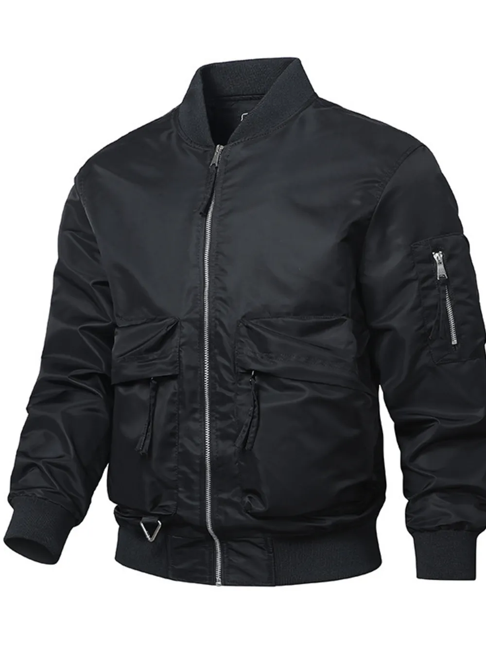 Men's Plus Size Zip Up Long Sleeve Jacket