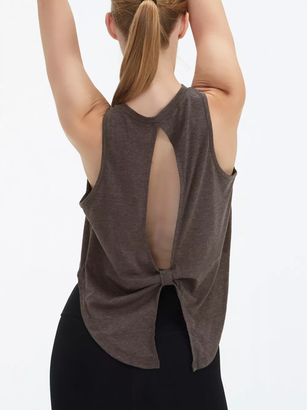 Cutout Back Round Neck Active Tank, image 8