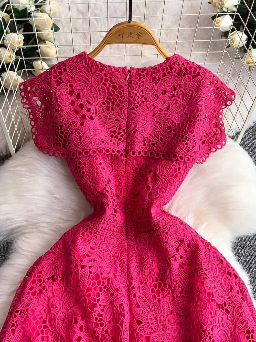 Lace Sleeveless A-Line Dress, image 5